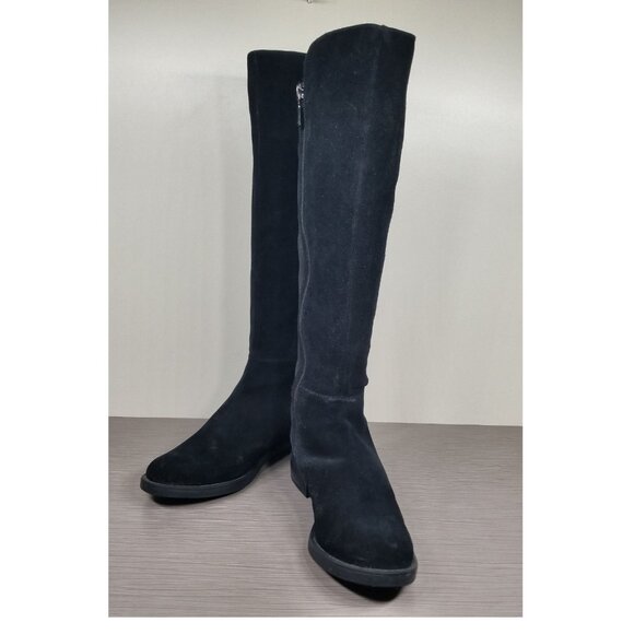 Blondo Ellie Waterproof Knee High Riding Boot, Black Suede, Womens Size 7 M - Picture 4 of 9